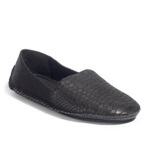 Eileen Fisher Map Driving Loafer Black Snakeskin